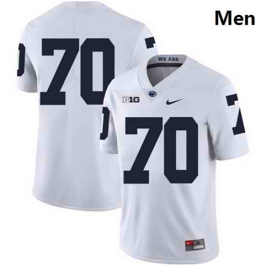Men Penn State Nittany Lions 70 Mahon Blocks White Nike College Football Jersey